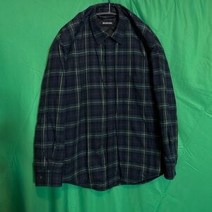 BALENCIAGA slouch shoulder plaid flannel jacket